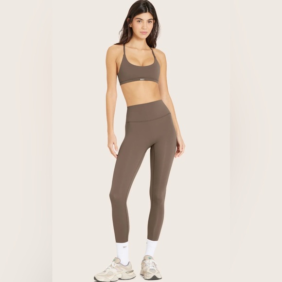 SET Active Pants - SETactive Luxform Leggings Size Medium Brown Green Sage Color